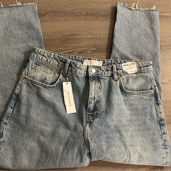 Topshop straight jeans W34/L32 (size 12) - Picture 6 of 7